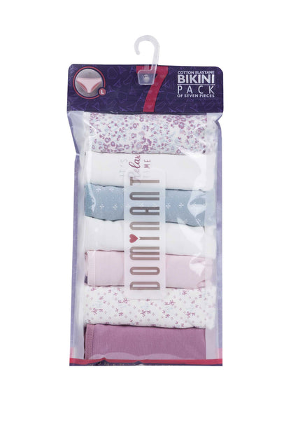 Dominant Kadın Slip Bikini Külot 7'li Desenli