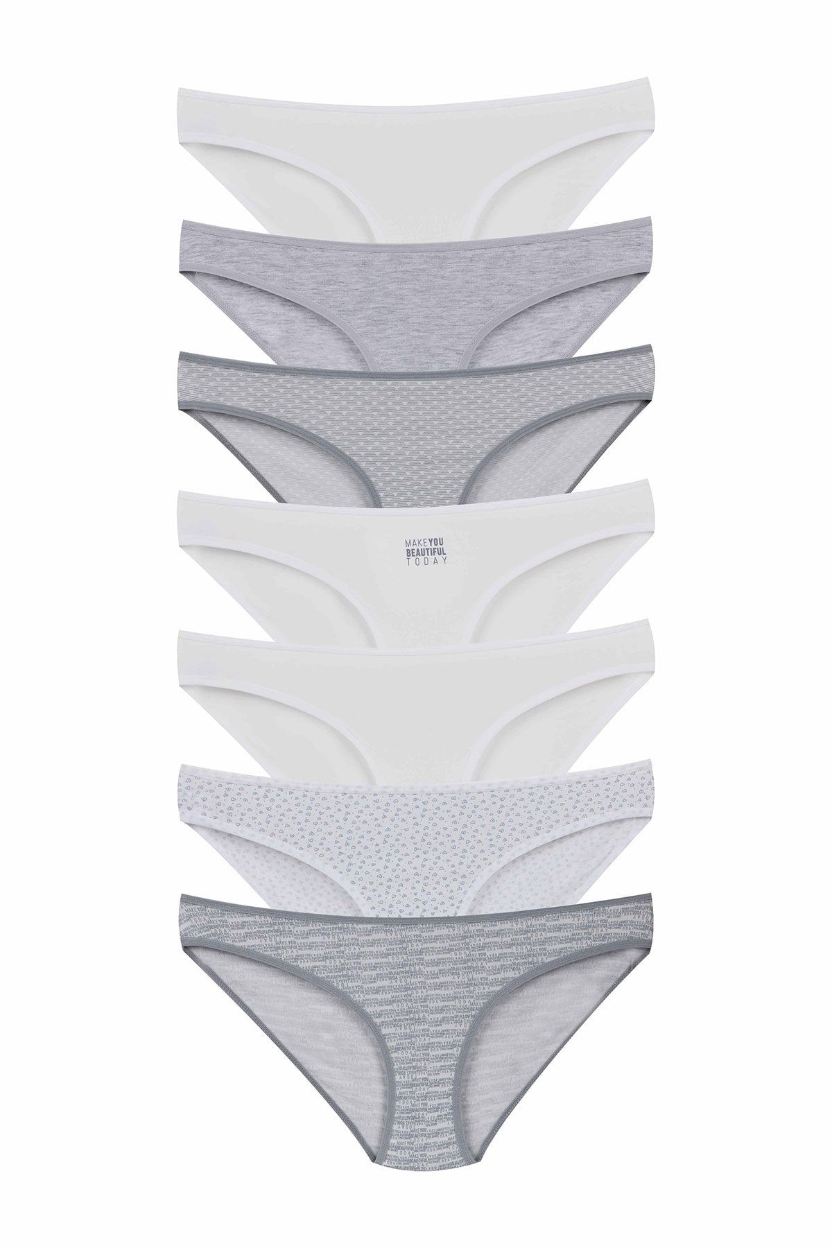 Dominant Kadın Slip Bikini Külot 7'li Desenli
