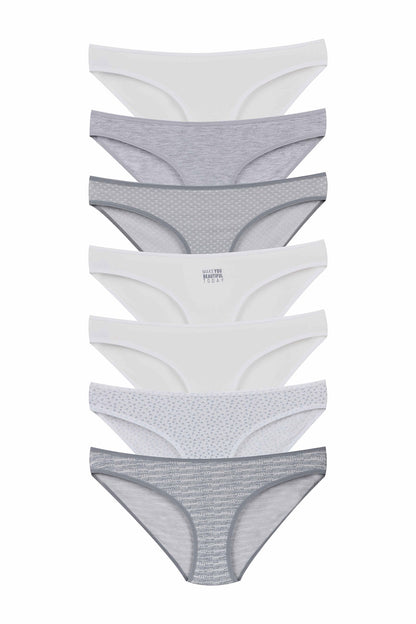Dominant Kadın Slip Bikini Külot 7'li Desenli