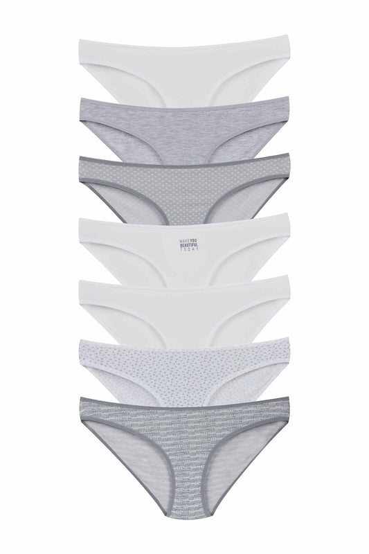 Dominant Kadın Slip Bikini Külot 7'li Desenli