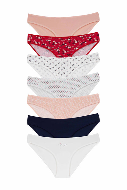 Dominant Kadın Slip Bikini Külot 7'li Desenli