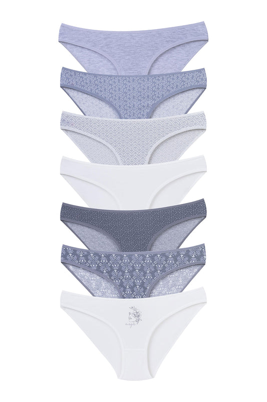 Dominant Kadın Slip Bikini Külot 7'li Desenli