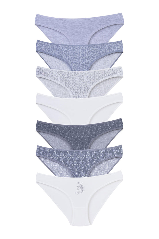 Dominant Kadın Slip Bikini Külot 7'li Desenli