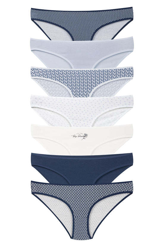 Dominant Kadın Slip Bikini Külot 7'li Desenli