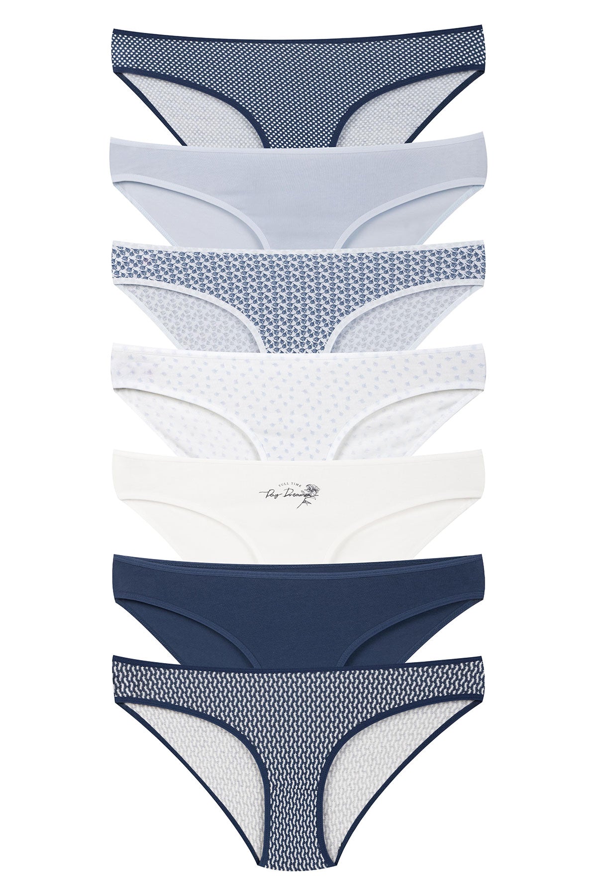 Dominant Kadın Slip Bikini Külot 7'li Desenli