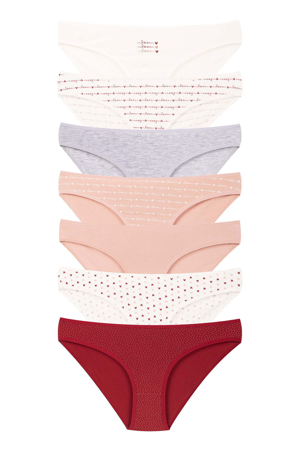 Dominant Kadın Slip Bikini Külot 7'li Desenli