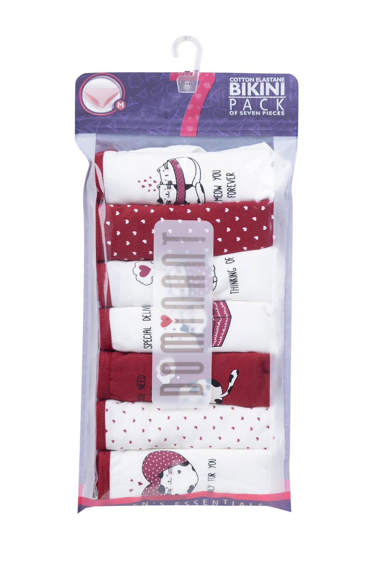 Dominant Kadın Slip Bikini Külot 7'li Desenli