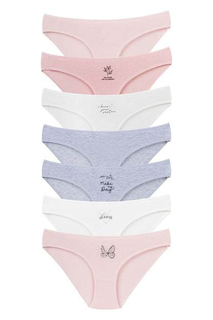 Dominant Kadın Slip Bikini Külot 7'li Desenli