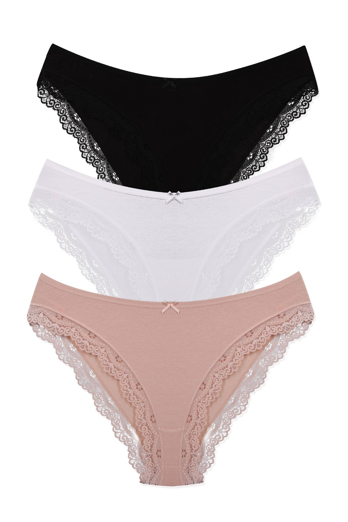 Dominant Kadın Slip Bikini Külot Kenarları Dantelli