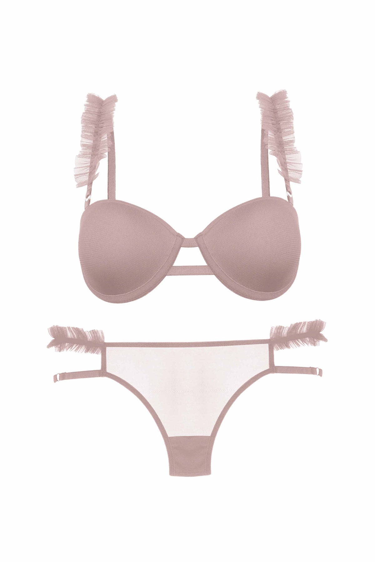 Dominant Kadın Sütyen Külot Takım Destekli Fırfırlı