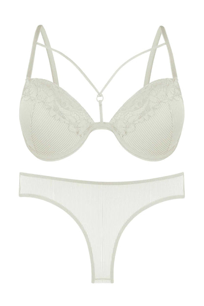 Dominant Kadın Sütyen Külot Takım Desteksiz Dantel Detaylı