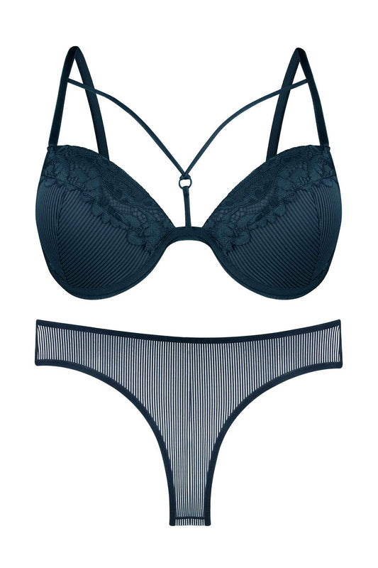 Dominant Kadın Sütyen Külot Takım Desteksiz Dantel Detaylı