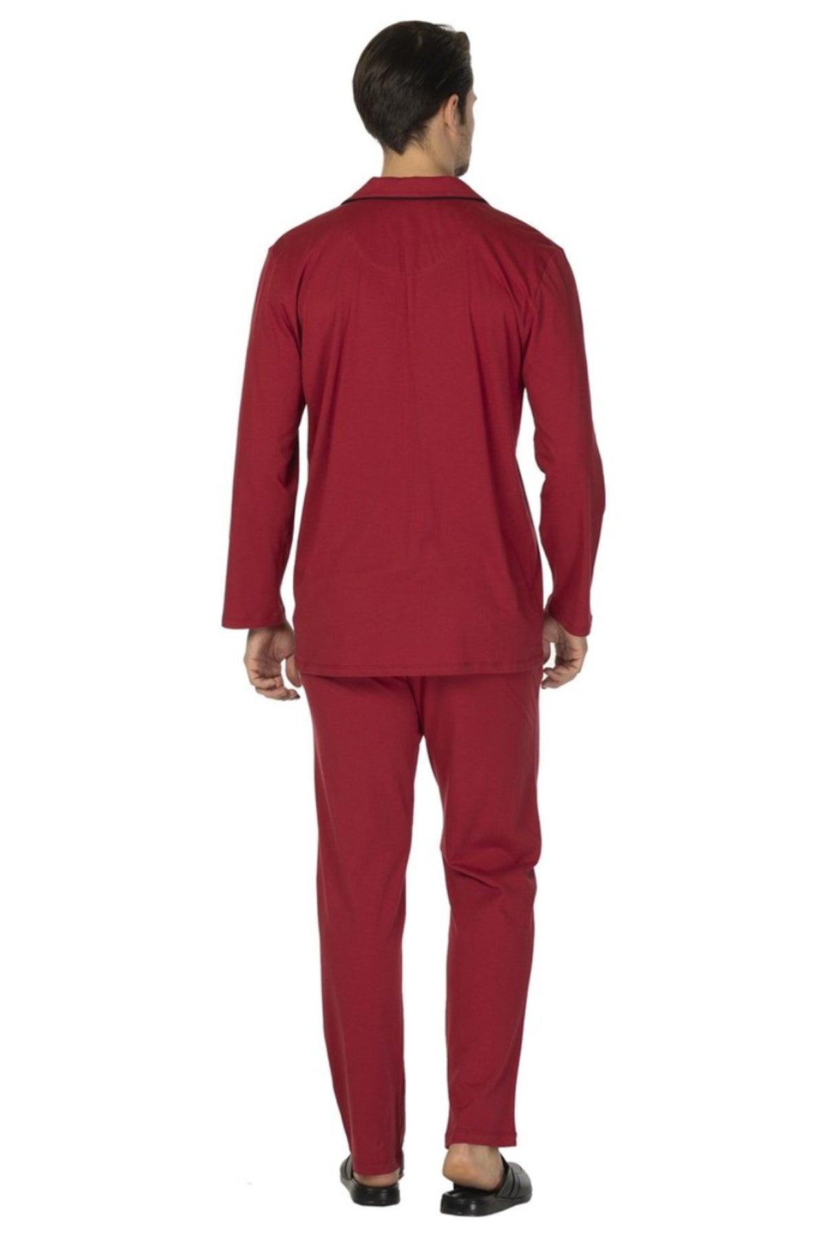 Ds Damat Erkek Pijama Takımı Uzun Kol Boydan Düğmeli Comfort