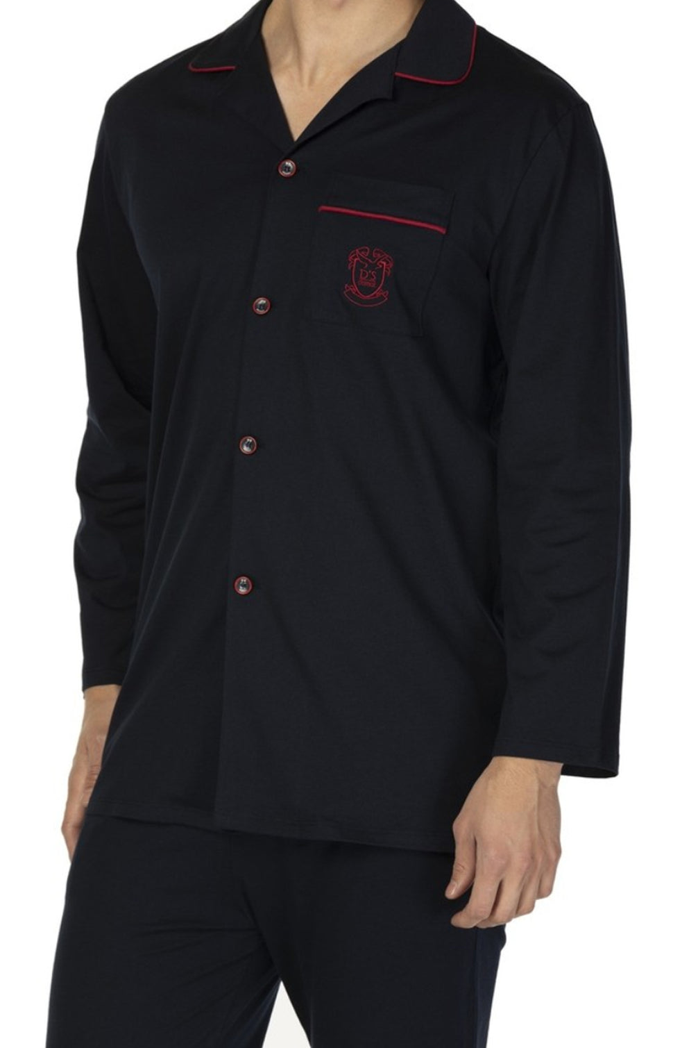 Ds Damat Erkek Pijama Takımı Uzun Kol Boydan Düğmeli Comfort