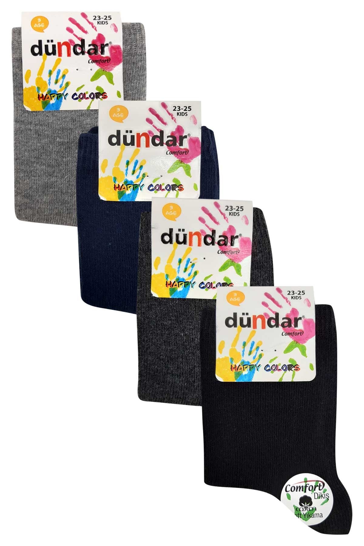 Dündar Erkek Çocuk Comfort Pamuklu Soket Likralı Çorap Düz