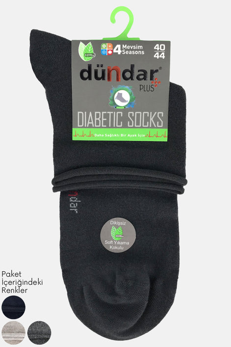 Dündar Erkek Kısa Konç Çorap Diabetic Bambu