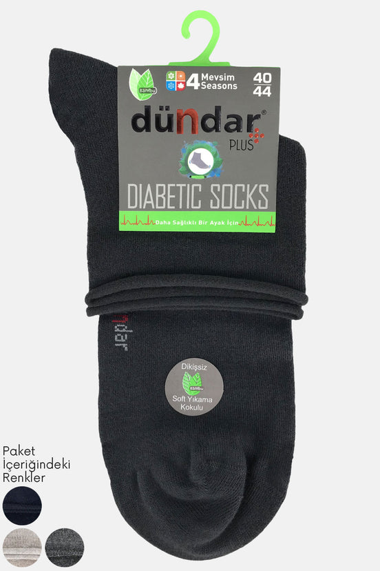 Dündar Erkek Kısa Konç Çorap Diabetic Bambu