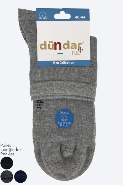 Dündar Erkek Penye Düz Yarım Konç Asorti