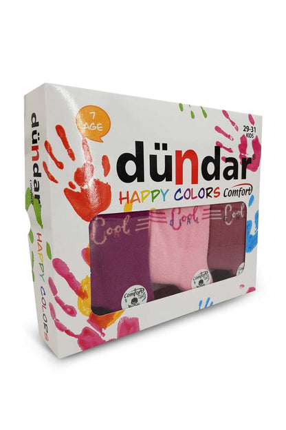 Dündar Kız Çocuk Comfort Pamuklu Likralı Soket Çorap Desen-47