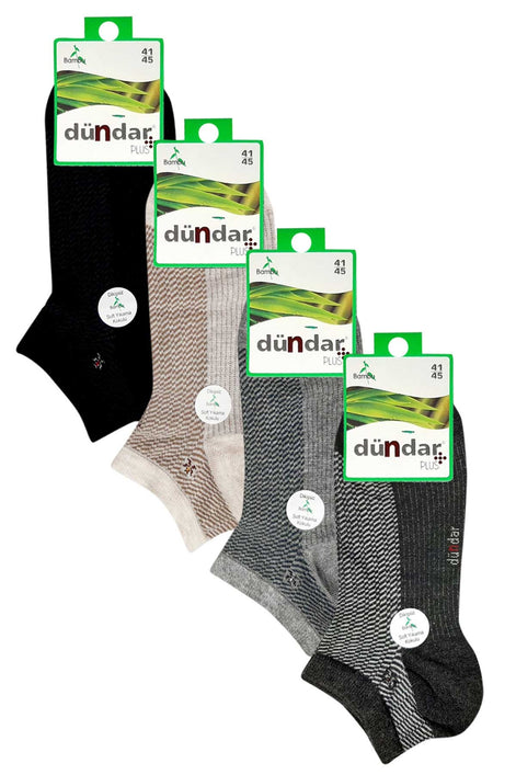 Dündar Plus Erkek Patik Çorap Bambu Desenli