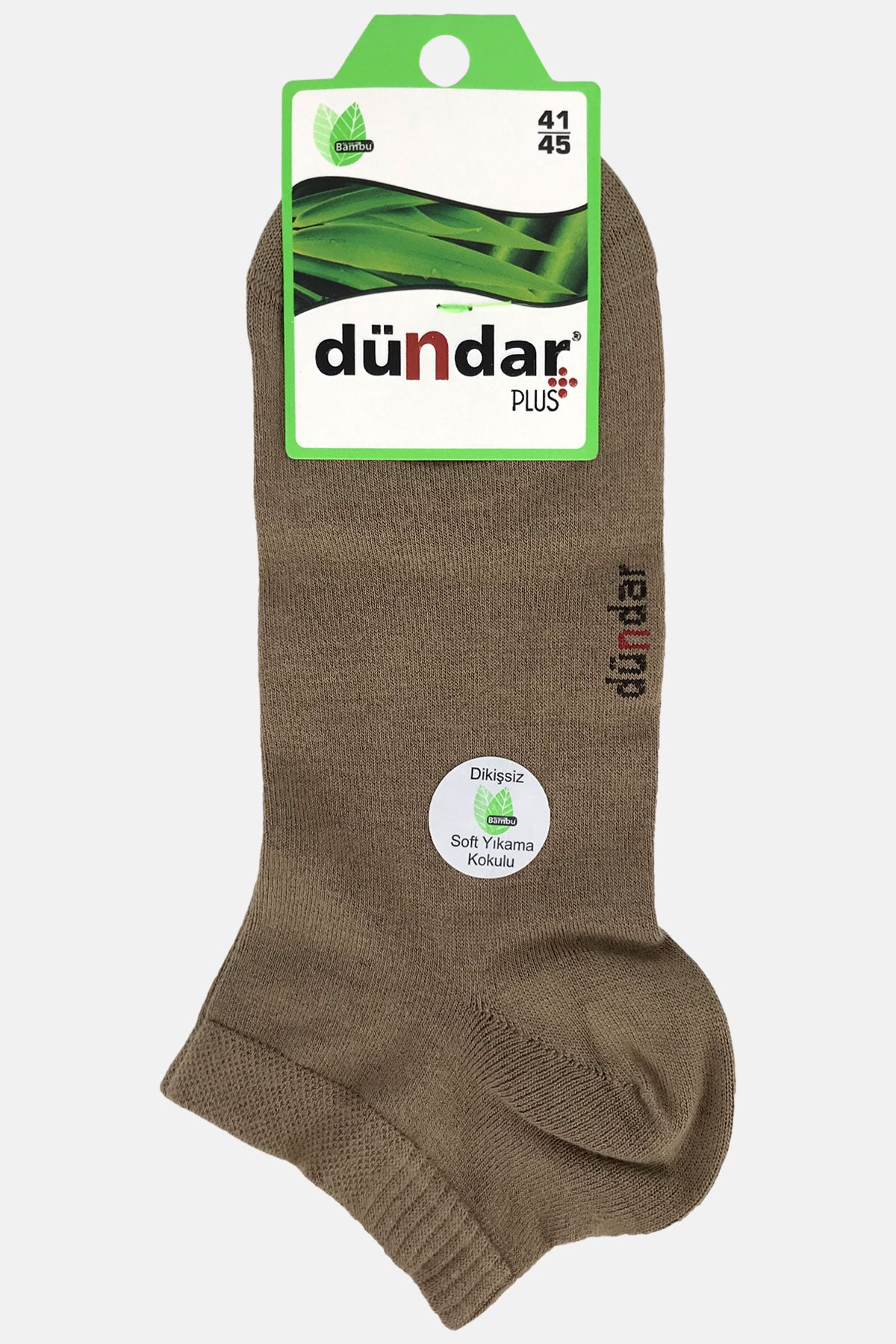 Dündar Plus Erkek Patik Çorap Bambu Düz Renk