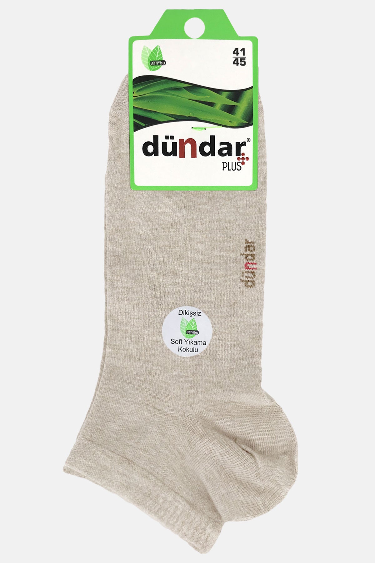 Dündar Plus Erkek Patik Çorap Bambu Düz Renk