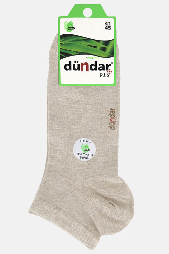 Dündar Plus Erkek Patik Çorap Bambu Düz Renk