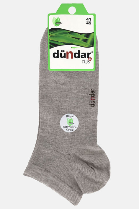 Dündar Plus Erkek Patik Çorap Bambu Düz Renk