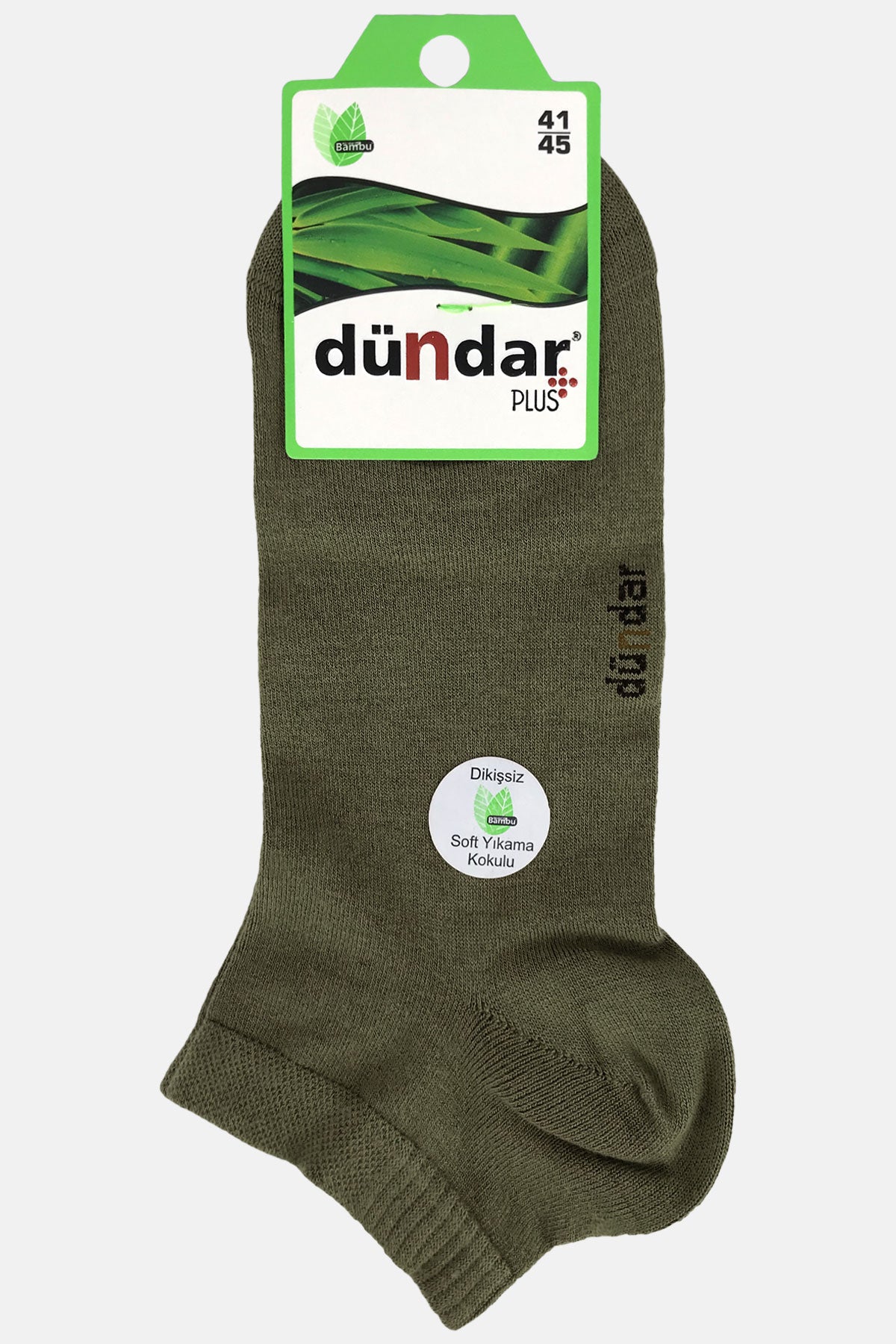 Dündar Plus Erkek Patik Çorap Bambu Düz Renk