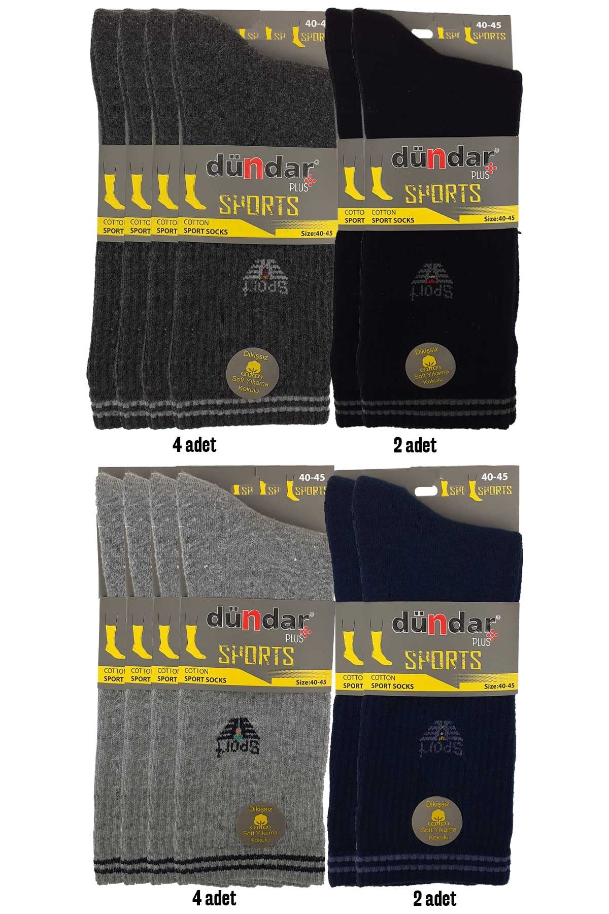 Dündar Plus Erkek Tenis Soket  Çorap