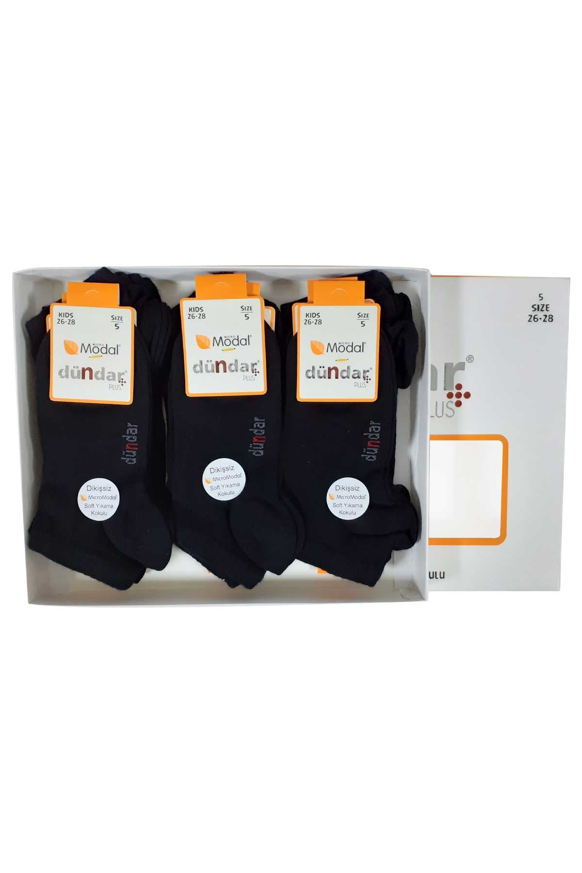 Dündar Plus Unisex Çocuk Patik Çorap Modal Dikişsiz