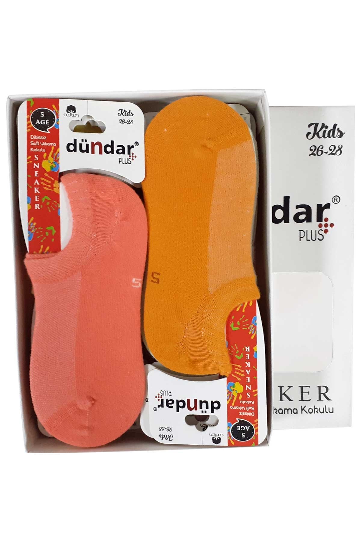Dündar Plus Unisex Çocuk Sneaker Çorap Pamuklu Dikişsiz