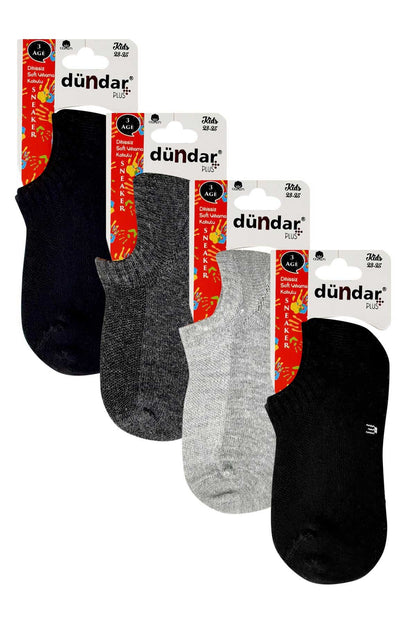 Dündar Plus Unisex Çocuk Sneaker Çorap Pamuklu Dikişsiz