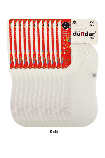 Dündar Plus Unisex Çocuk Sneaker Çorap Pamuklu Dikişsiz