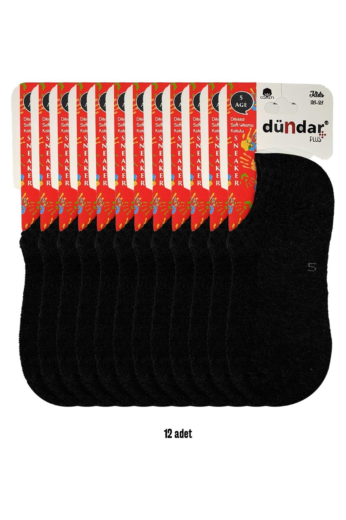 Dündar Plus Unisex Çocuk Sneaker Çorap Pamuklu Dikişsiz