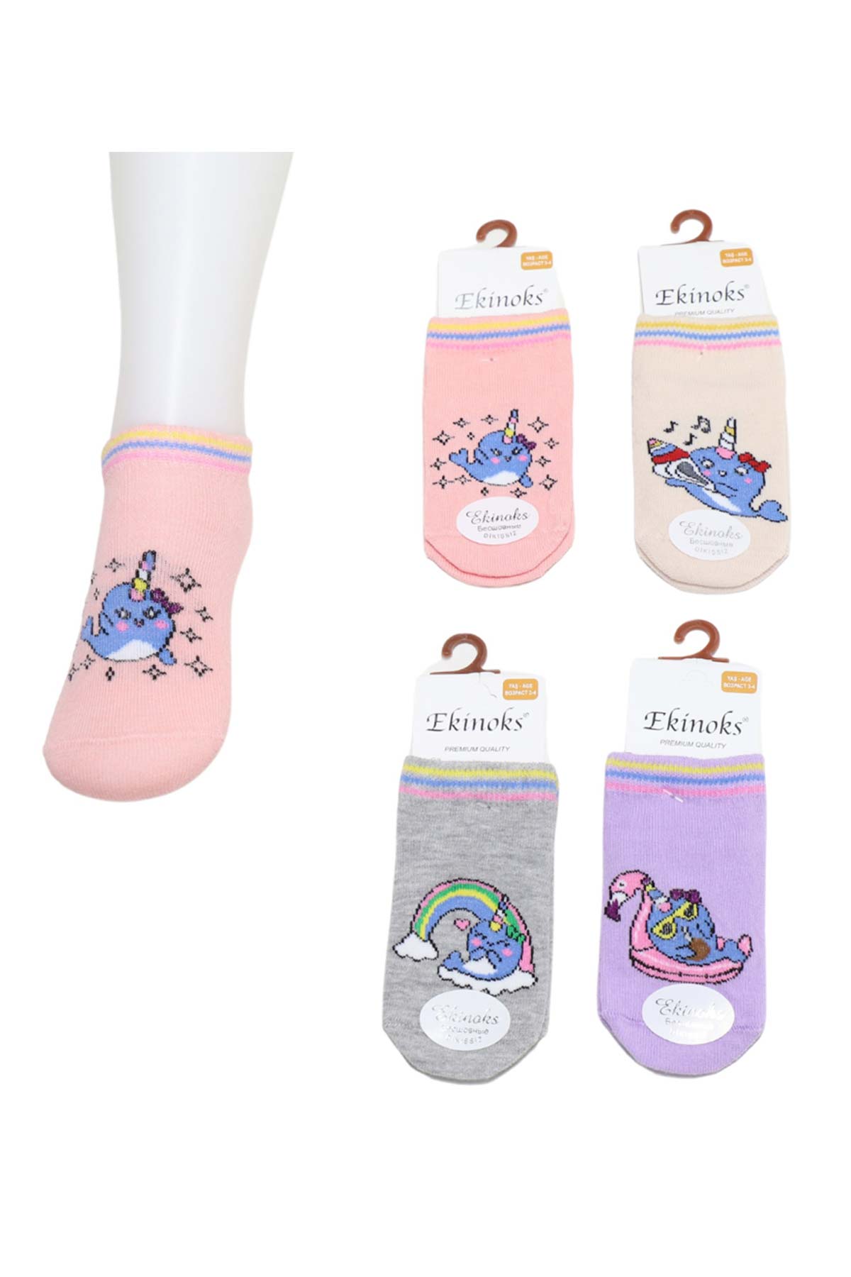 Ekinoks Kız Bebek Celia Desen Patik Çorap