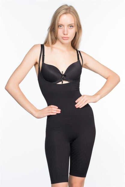 Emay Kadın Göğsü Açık Paçalı Boy Korse