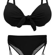 Endeep Kadın Büyük Beden Bikini Düz Renk