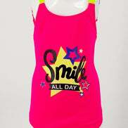 Endeep Kız Çocuk Mayo Büzgü Askılı Smile All Day Yazılı
