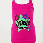 Endeep Kız Çocuk Mayo Büzgü Askılı Smile All Day Yazılı
