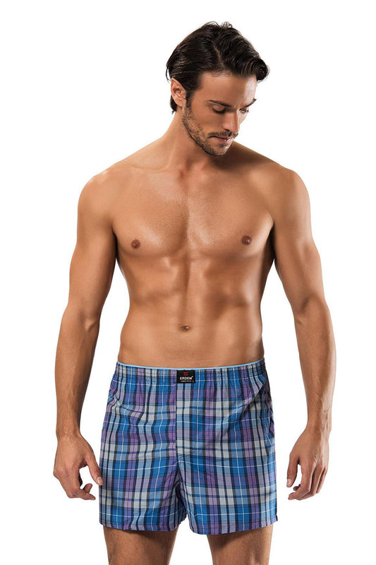 Erdem Erkek Boxer Poplin Ekoseli
