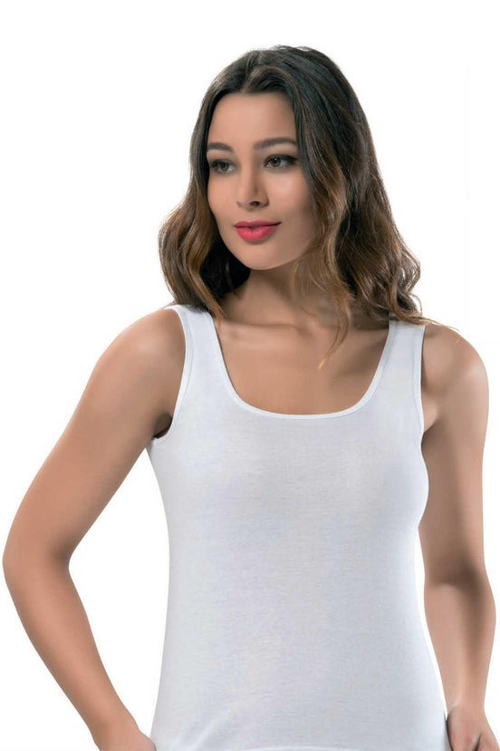 Erdem Kadın Kalın Askılı Saten Biyeli Kaşkorse Atlet