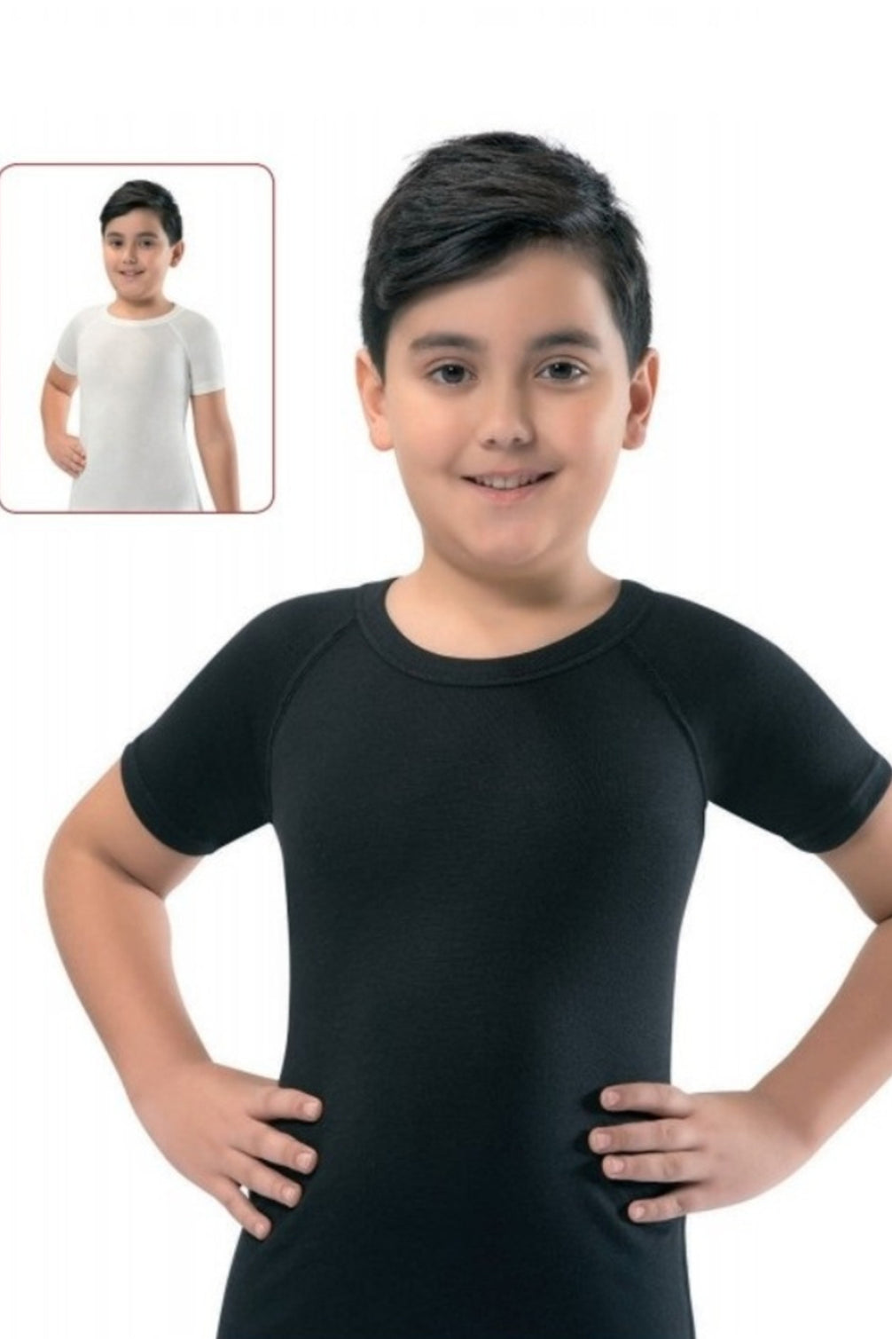 Erdem Unisex Çocuk Kısa Kollu Atlet Termal Reglan