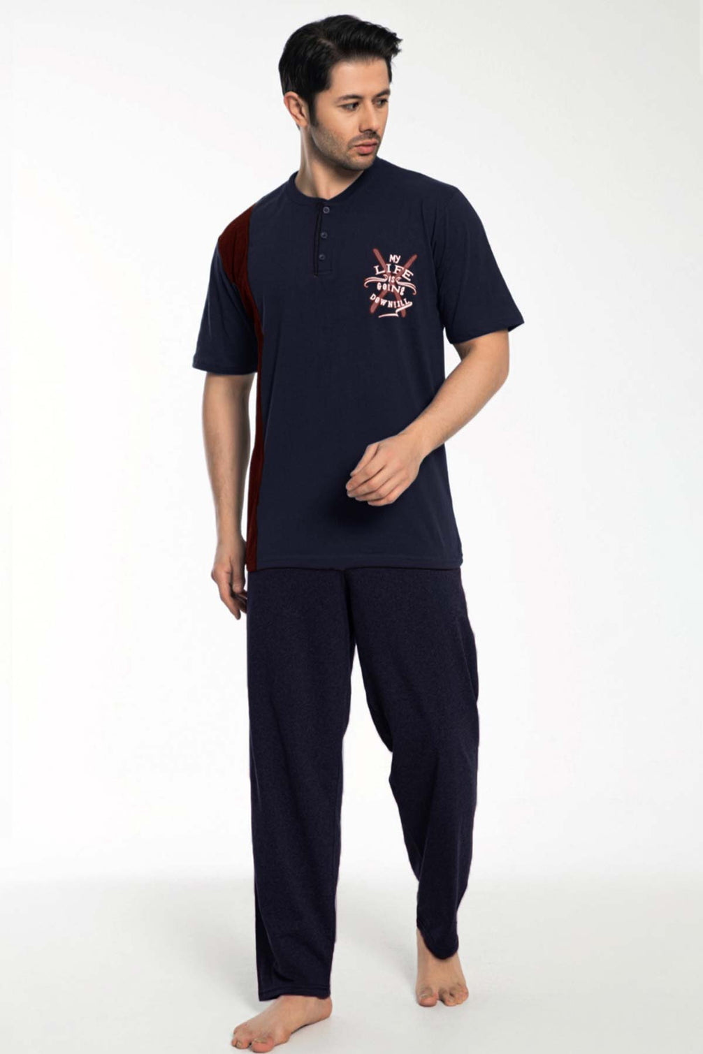 Falkon Erkek Büyük Beden Pijama Takımı Süprem