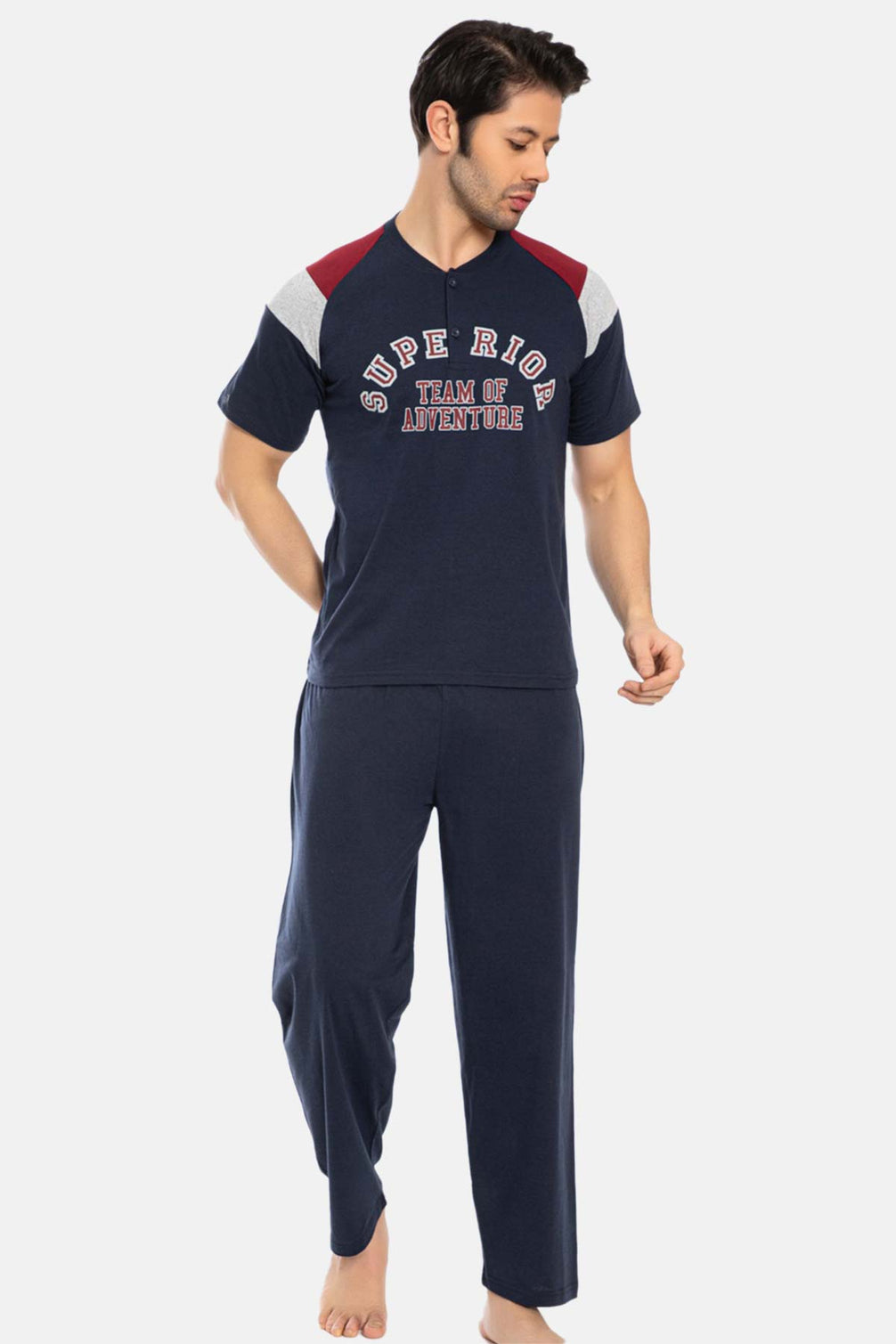 Falkon Erkek Kısa Kollu Baskılı Pijama Takım Süprem