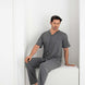 Falkon Erkek Kısa Kollu Boydan Düğmeli Büyük Beden Pijama Takımı Süprem