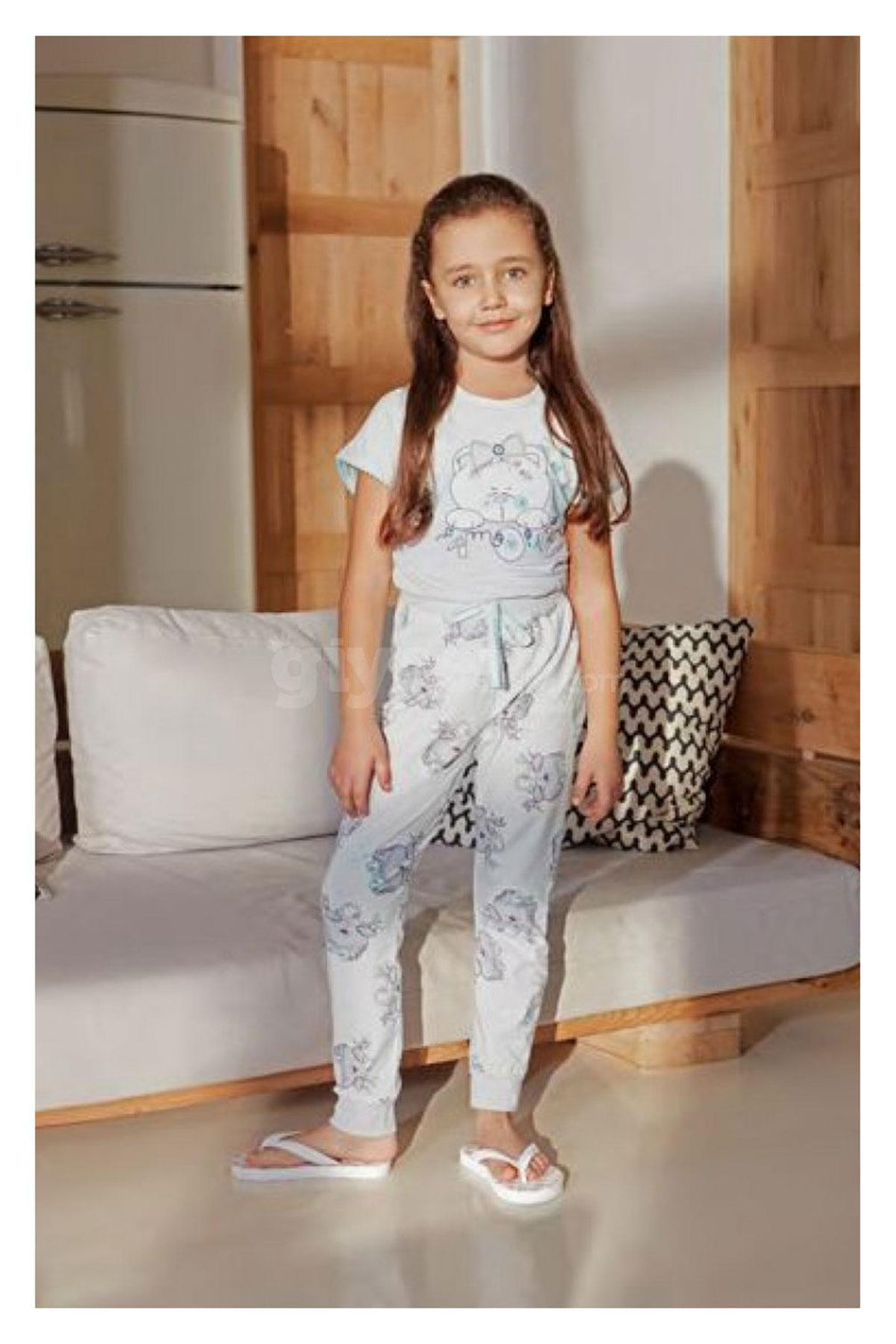 Feyza Kız Çocuk 2'li Pijama Takımı Kısa Kol