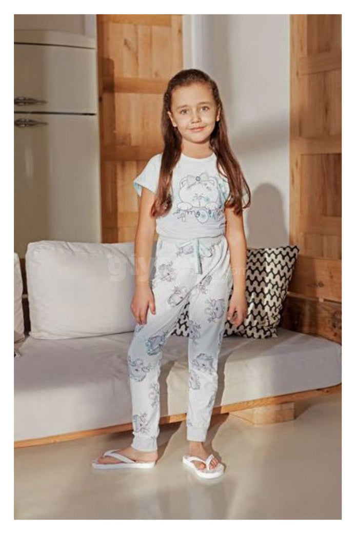 Feyza Kız Çocuk 2'li Pijama Takımı Kısa Kol