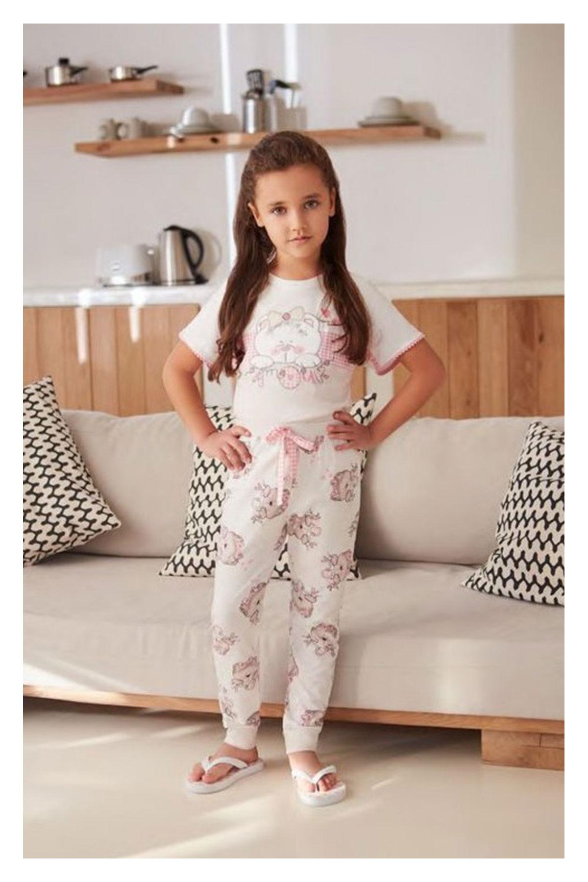 Feyza Kız Çocuk 2'li Pijama Takımı Kısa Kol
