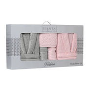 Fiesta Bornoz Seti Fashion Bukle Jakarlı 5 Parça